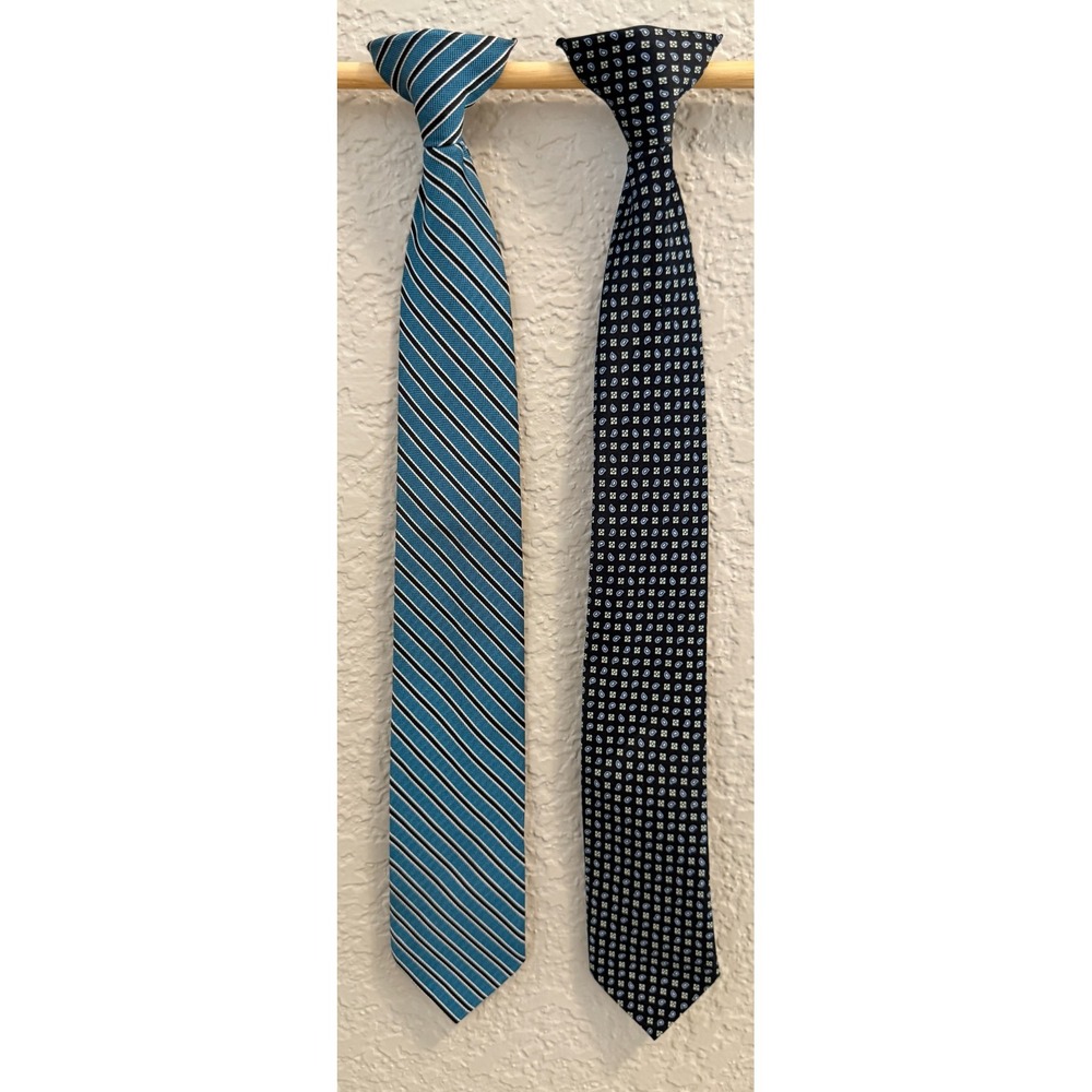 Clip-On Ties Polyester Youth boys 16 Inches Long Great Condition